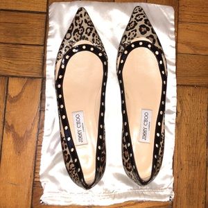 Jimmy Choo Leopard Pointy Flat